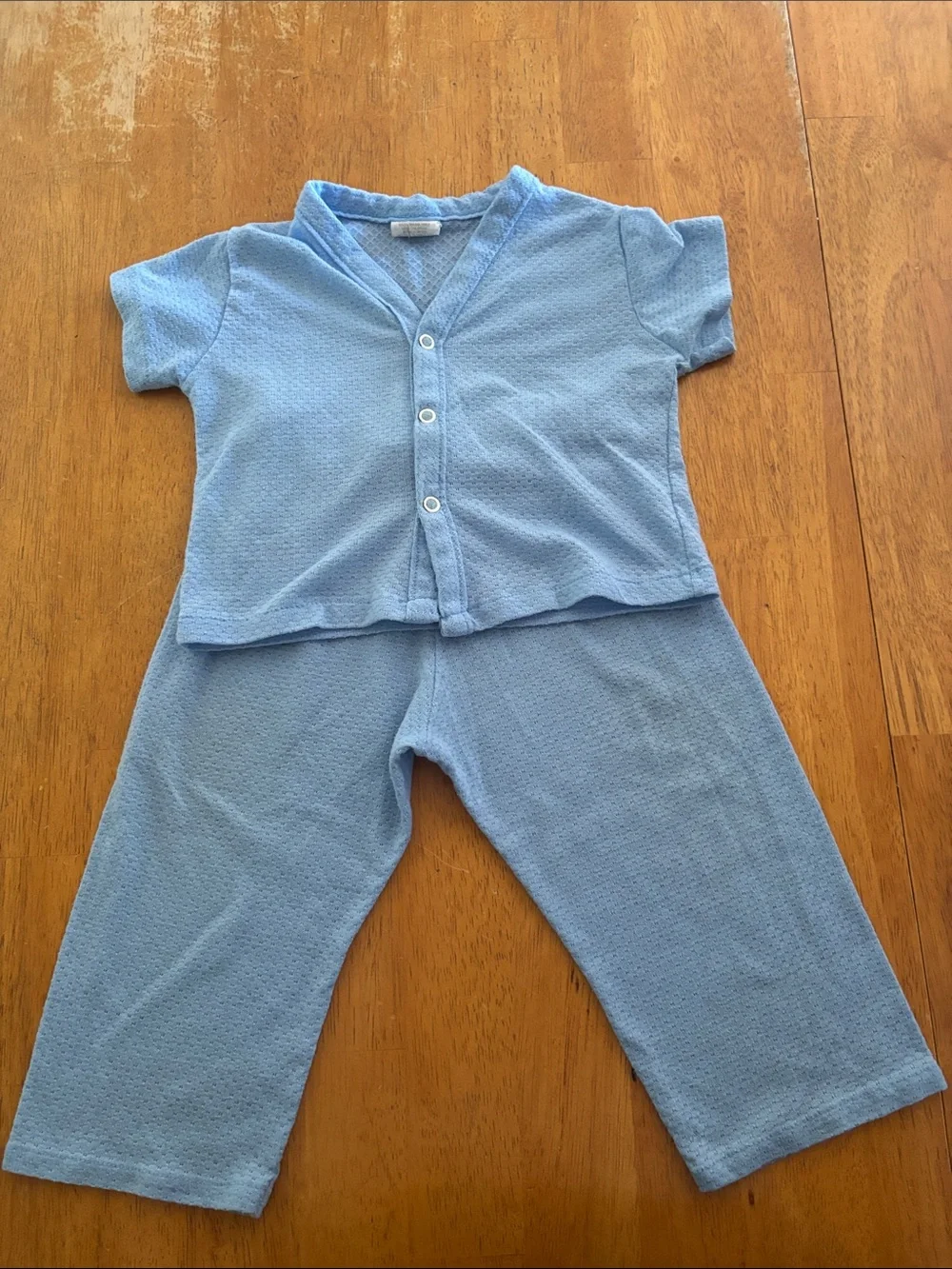 Vintage Lullaby Land Kids Light Blue Pajama Set 2T